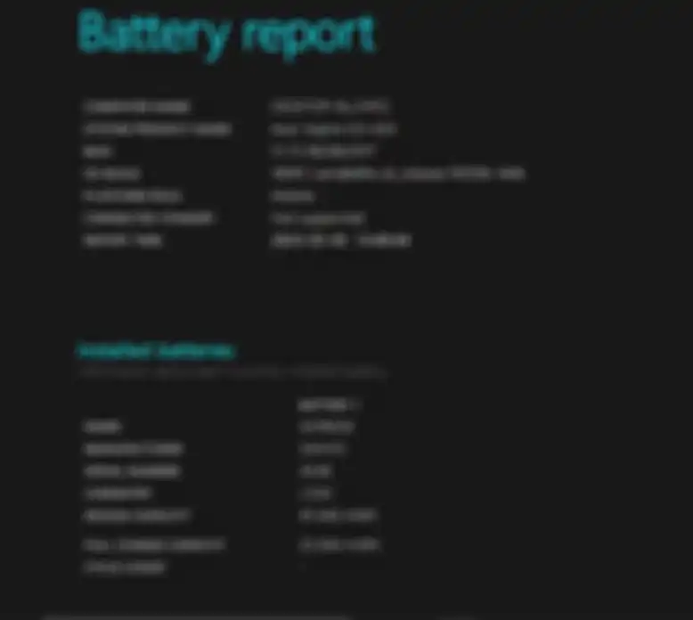 Battery report 