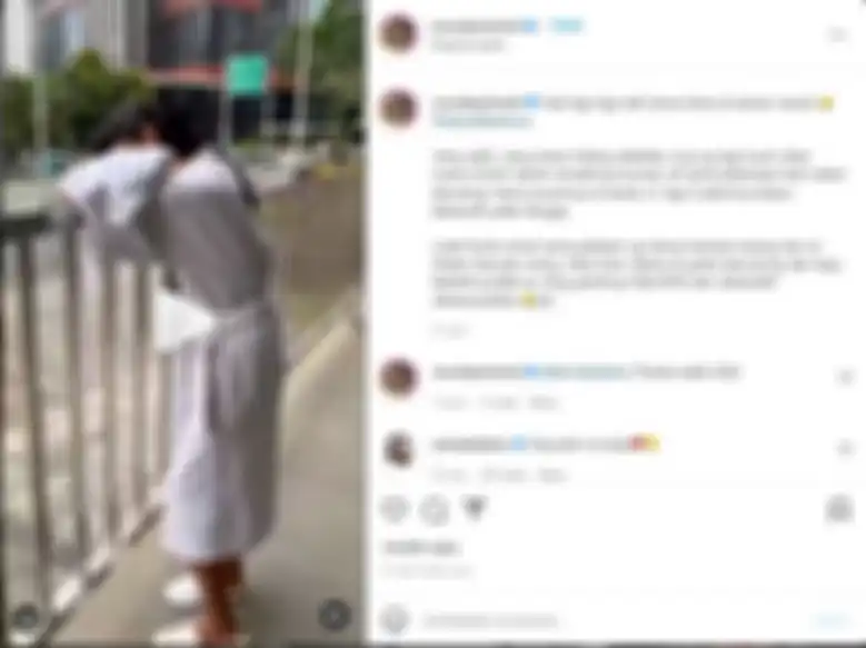 Unggahan Novia Bachmid usai berhasil menyelamatkan diri dari gempa.