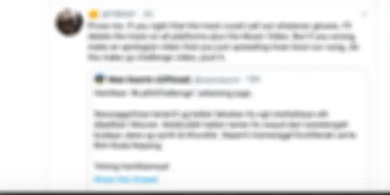 Personel Weird Genius Reza Oktovian alias Reza Arap menanggapi twit tokoh agama dari Malaysia, Wan Dazrin, yang meyebut Lathi Challenge adalah ritual memanggil setan. 
