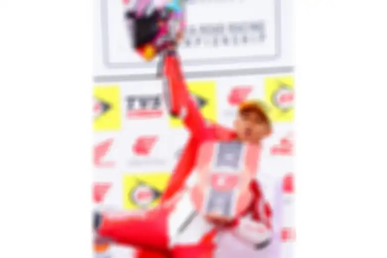 Pebalap Astra Honda Racing Team Kiandra Ramadhipa juara Race 1 ARRC Jepang 2024.