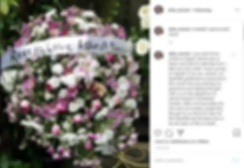 Unggahan ibu dari mendiang Ashraf Sinclair.