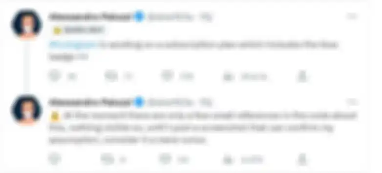 Cuitan di akun Twitter Alessandro Paluzzi yang mengatakan Instagram sedang mengerjakan langganan