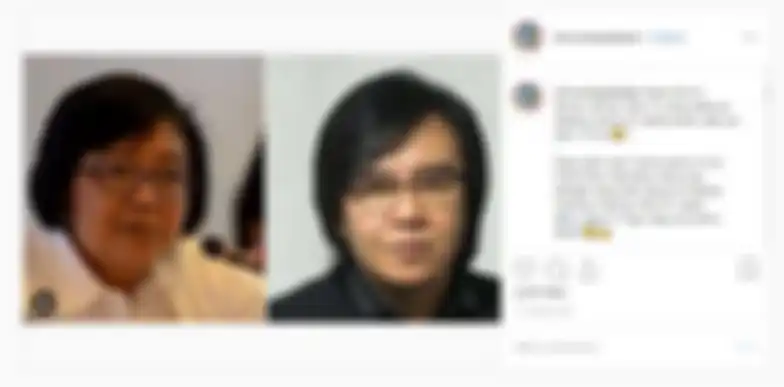 Unggahan Instagram Siti Nurbaya terkait fotonya disebut mirip Ari Lasso