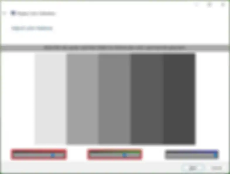 Pengaturan intonasi warna di Display Color Caliberation. 
