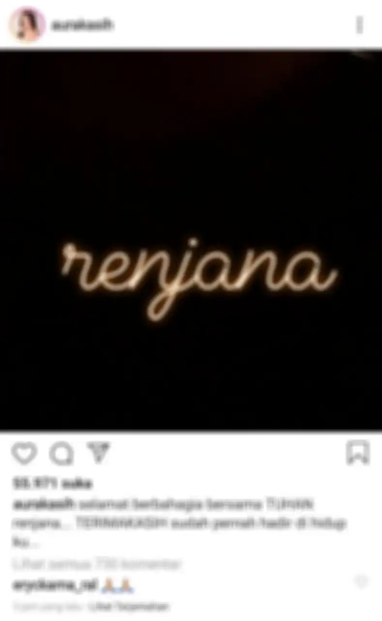 Unggahan Aura Kasih, Rabu (8/4/2020).