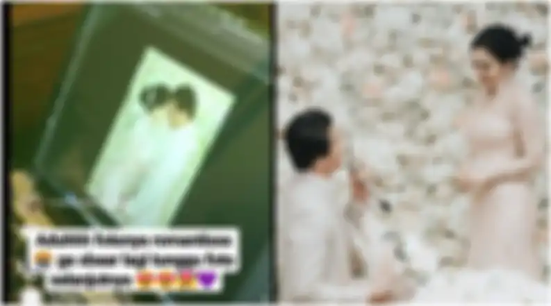 Foto Syahrini dan Reino Barack saling tempelkan hidung di acara lamaran