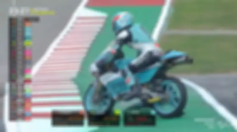 Tatsuki Suzuki (Leopard Racing) terjatuh di FP1 Moto3 Amerika 2023.