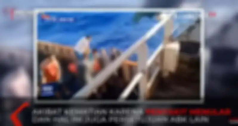 Tangkapan layar momen saat jenazah ABK Indonesia akan dibuang ke laut