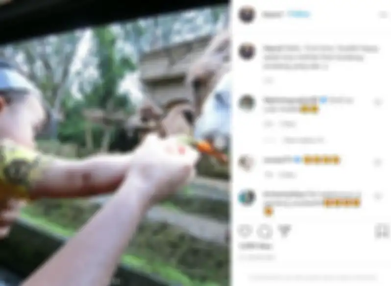 Yosafat Abimanyu Purnama beri makan hewan
