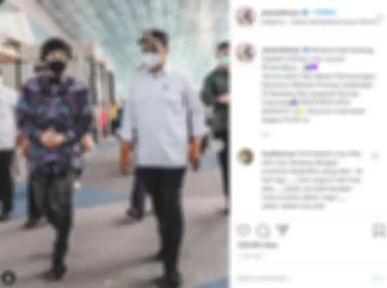 Tangkap layar Instagram Atta Halilintar dan Menteri Budi Karya