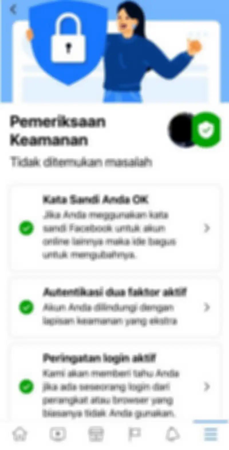 Pemeriksaan Keamanan di Facebook
