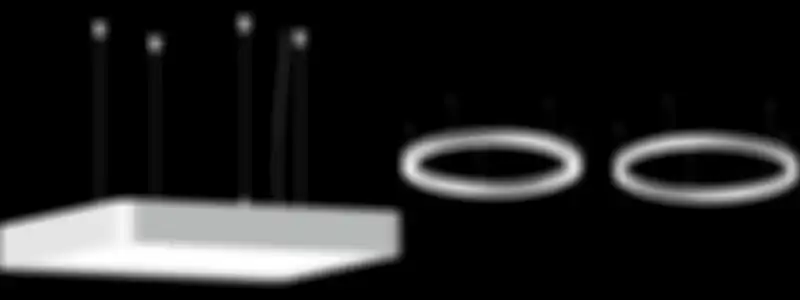 Ilustrasi-Lampu LED pedant warna putih, desain cantik. 
