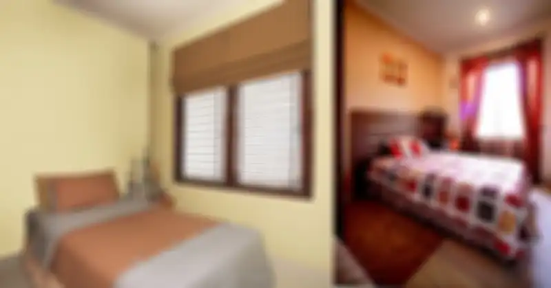 Kamar sebelum dan sesudah makeover.
