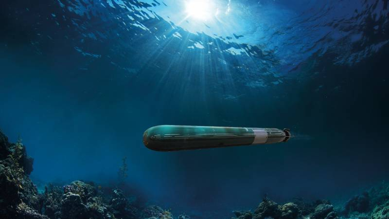 Ilustrasi torpedo nuklir bawah air 'Poseidon'