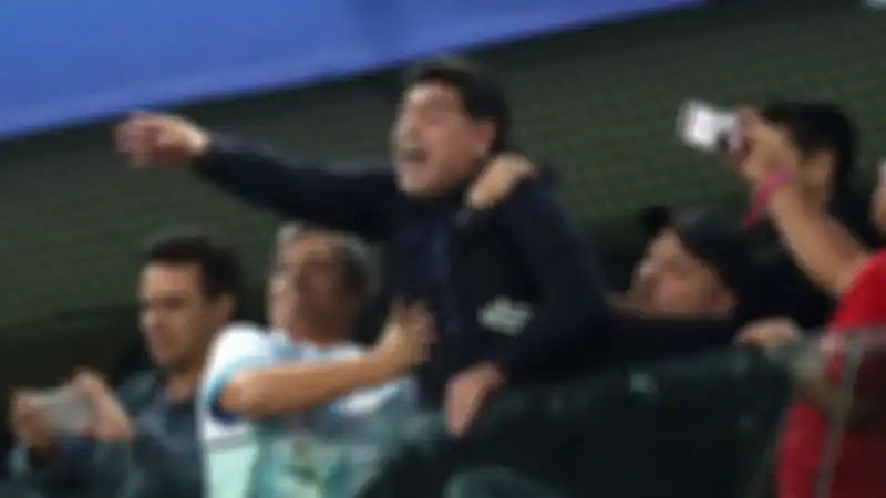 Maradona di pertandingan Argentina Nigeria