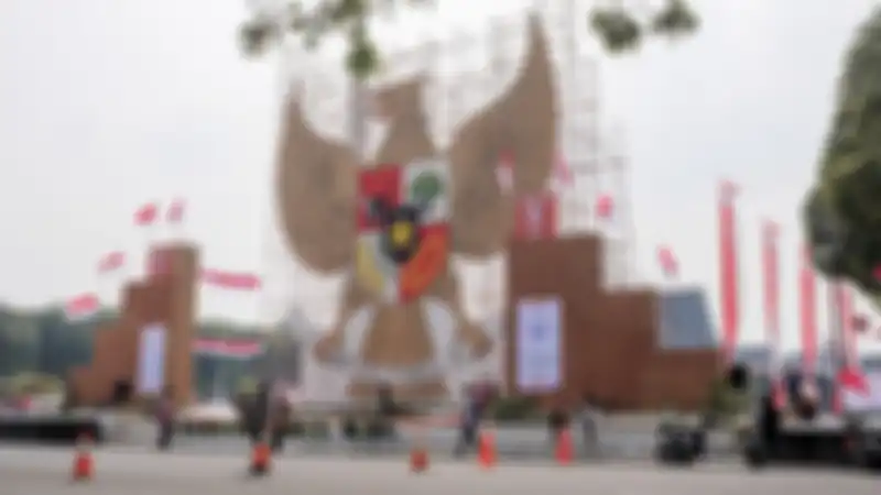 Gapura Replika Garuda Pancasila buatan Extramarks
