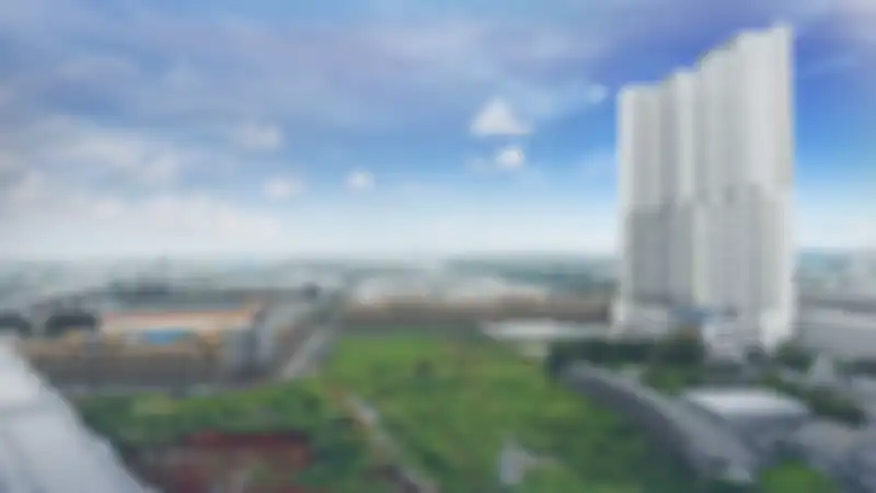 Lingkungan di area Vasanta Innopark yang hijau, meski ada di kawasan industri.