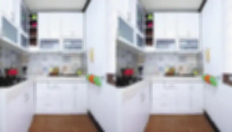 Ilustrasi dapur mungil, aman dan nyaman untuk memasak.