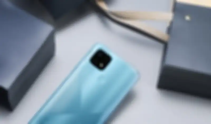 realme C21 warna biru