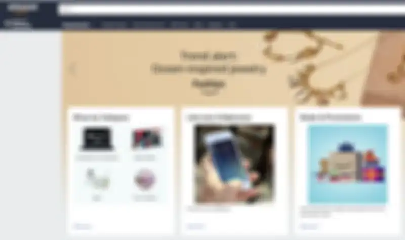 Tampilan situs e-commerce Amazon