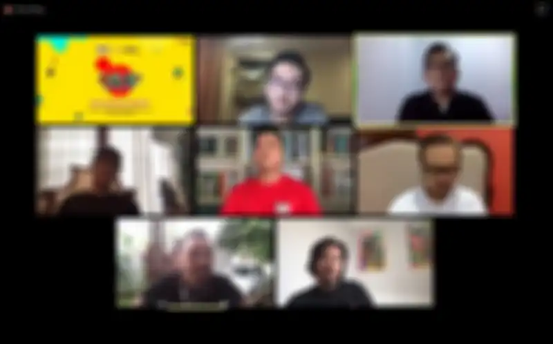 Para pembicara dalam webinar pekerja kreatif