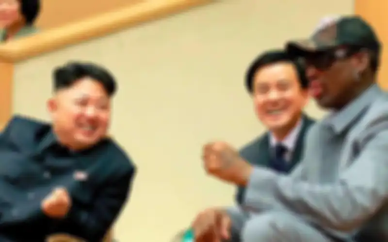 Kim Jong Un dan Dennis Rodman