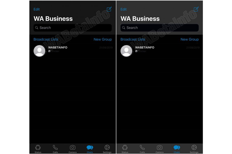Dark Mode di WhatsApp beta
