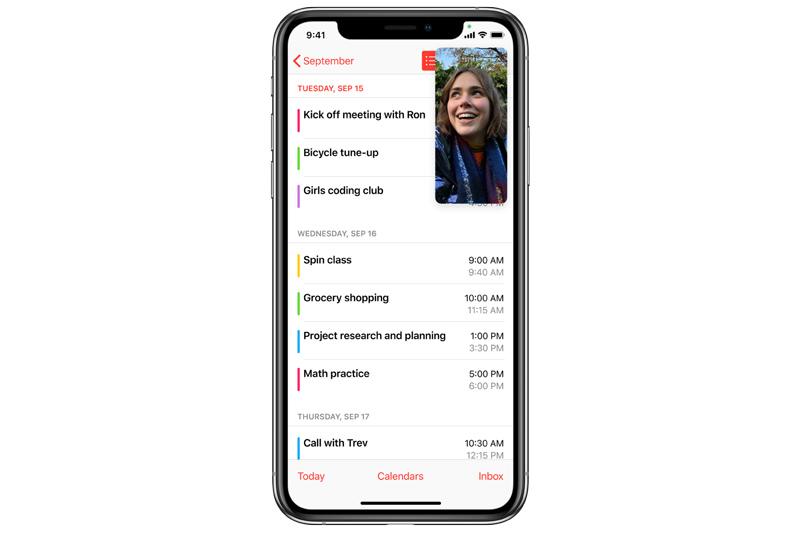 Picture in Picture, FaceTime dan Calendar