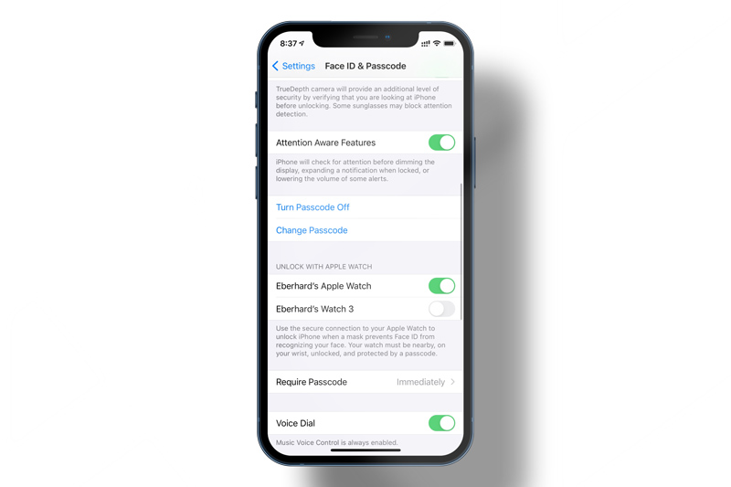 Unlock With Apple Watch iOS 14.5