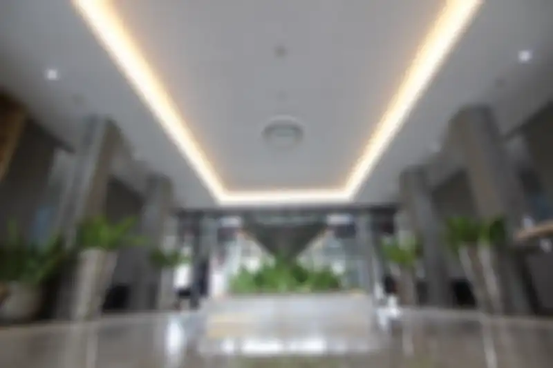 Lobby apartemen tower Aoki yang terkesan mewah.