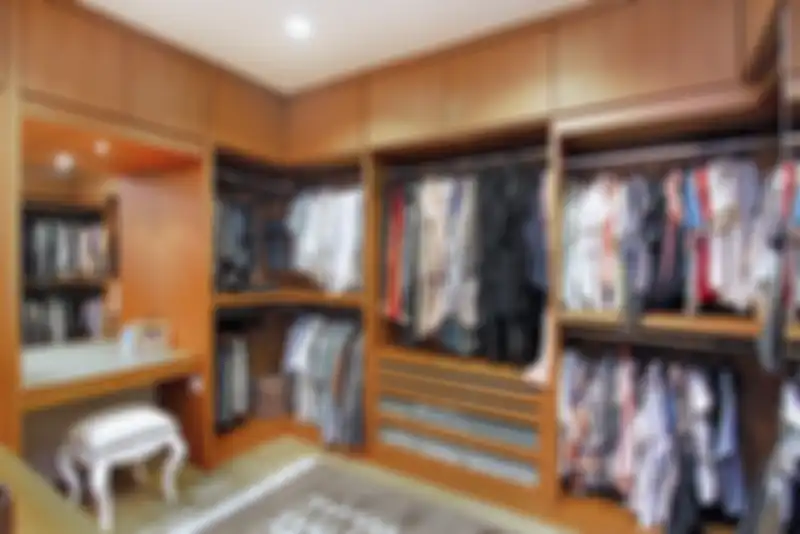 Ilustrasi dressing room yang dilengkapi meja rias.