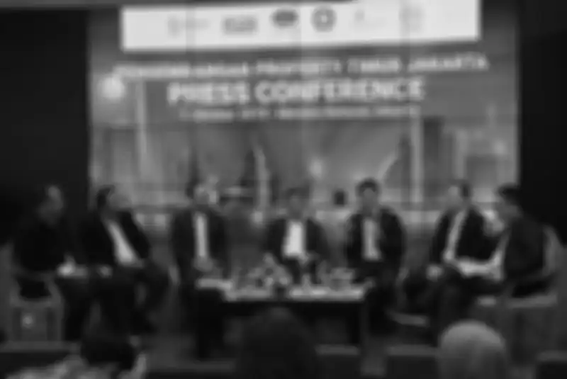 Koferensi pers terbentuknya komite 6 pengembang besar untuk penegmbangan properti di timur jakarta. 