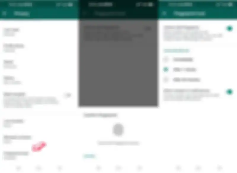 Menu WA Lock Fingerprint