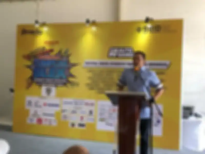 Ketua IMI Bamsoet memberikan sambutan di Otobursa Tumplek Blek 2022