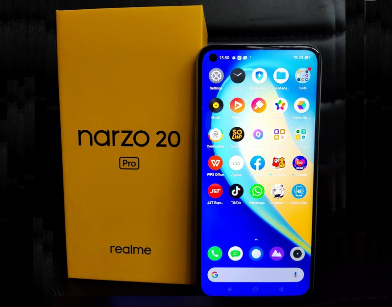 realme narzo 20 Pro dan kotak penjualan