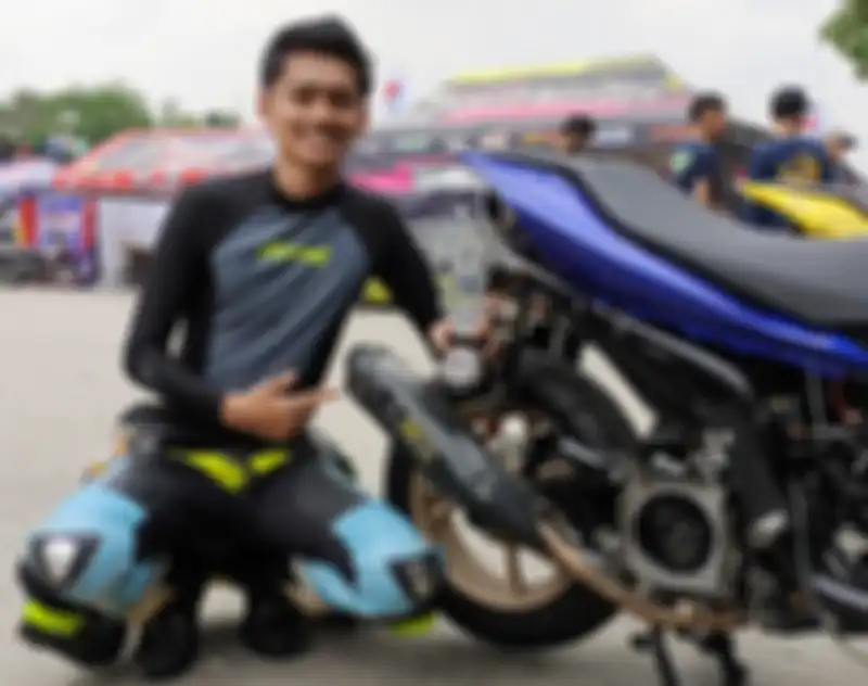 Cuma pakai knalpot standar racing ROB1, Alvian Hadiputra berhasil meraih runner up di HBX Fun Race 2020.