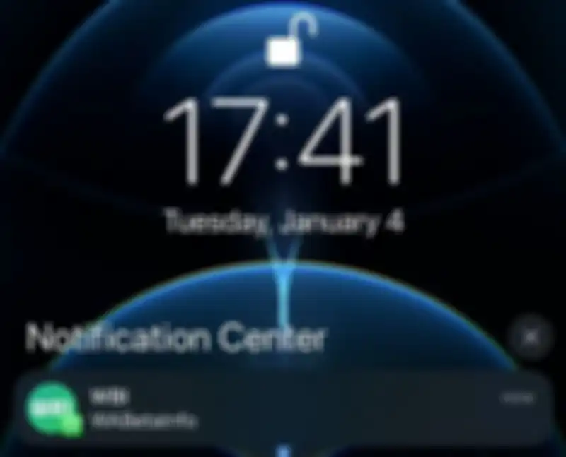 Tampilan notifikasi Whatsapp