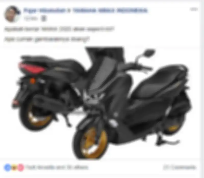 Seorang pengguna FB mempertanyakan NMAX facelift yang muncul tahun 2020