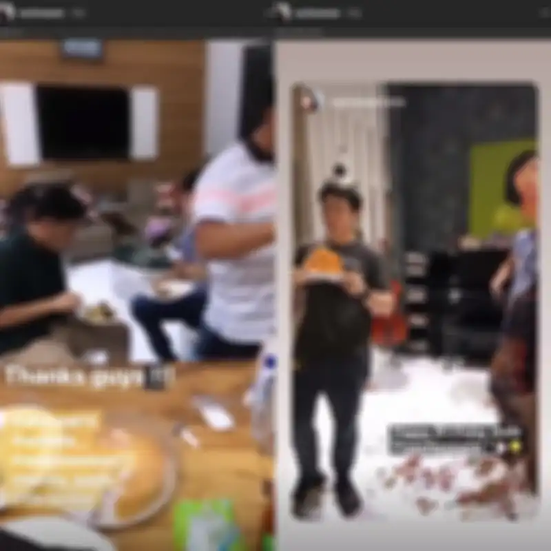 Ruang tengah rumah Veronica Tan