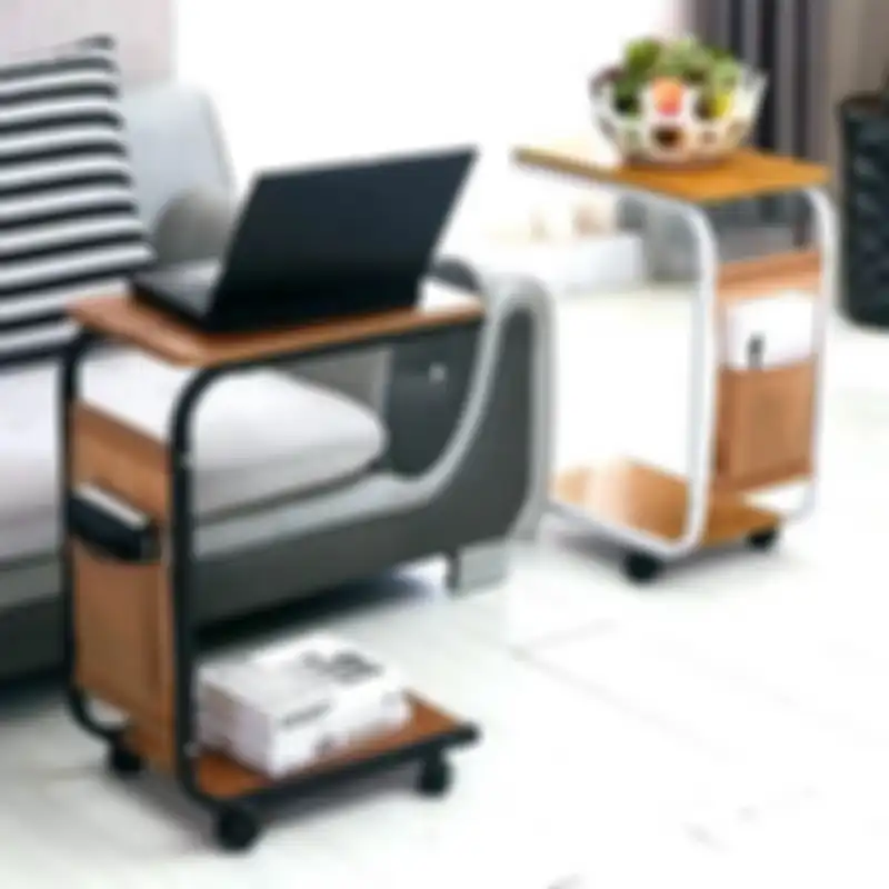 Ilustrasi-Furnitur beroda dengan tempat simpan yang bisa dipindah-pindah (portabel).