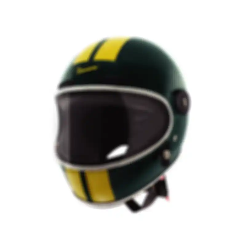Ilustrasi aksesoris original Vespa, helm full face.