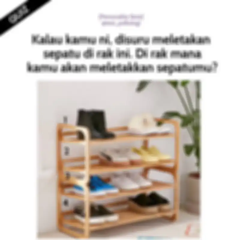 Tes kepribadian melalui rak sepatu 