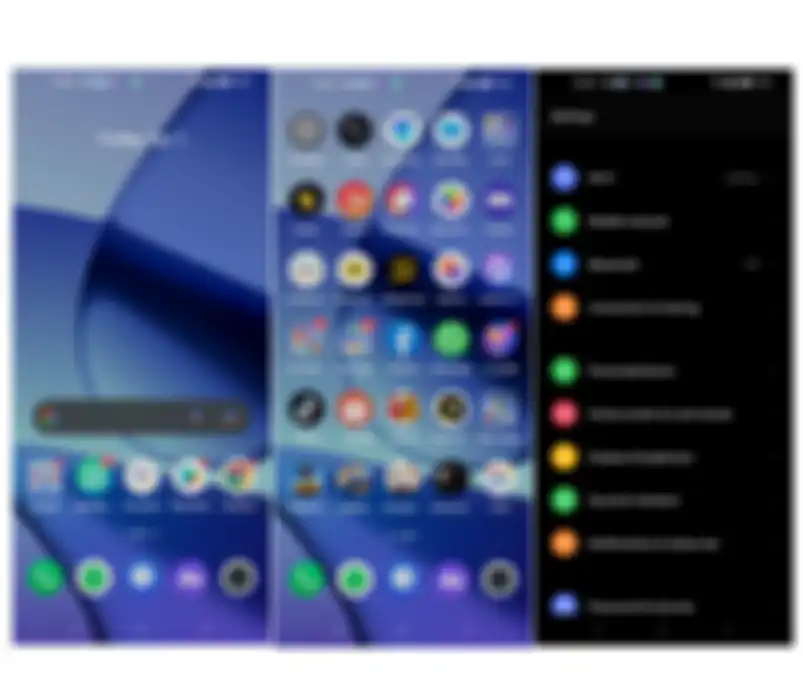 Antarmuka realme UI 3.0 berbasis Android 12