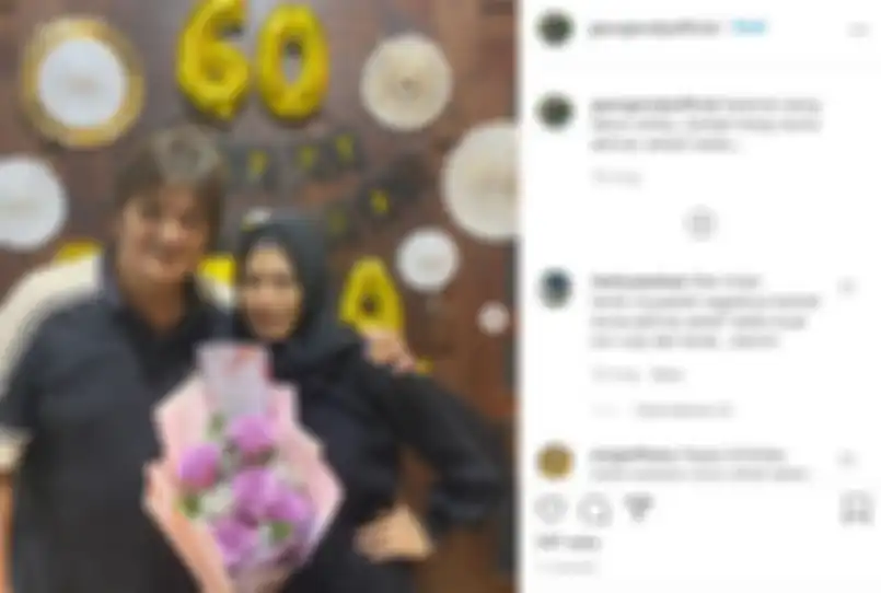 George Rudy rayakan ulang tahun istri