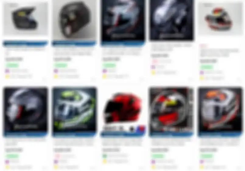 Helm full face di harga kurang dari Rp 500 ribuan.