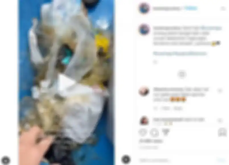 Luna Maya pungut sampah