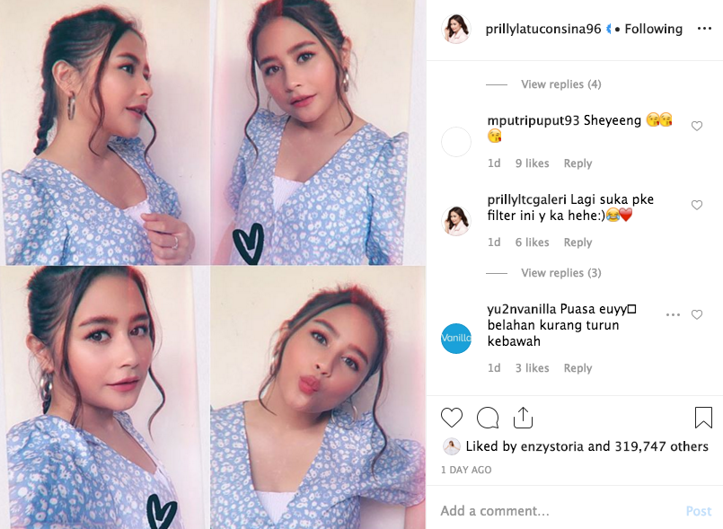 Tangkapan instagram Prilly Latuconsina