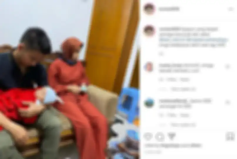 Rizki DA saat mengunjungi Nadya Mustika