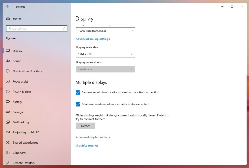 Pengaturan fitur multi-display di Windows 11