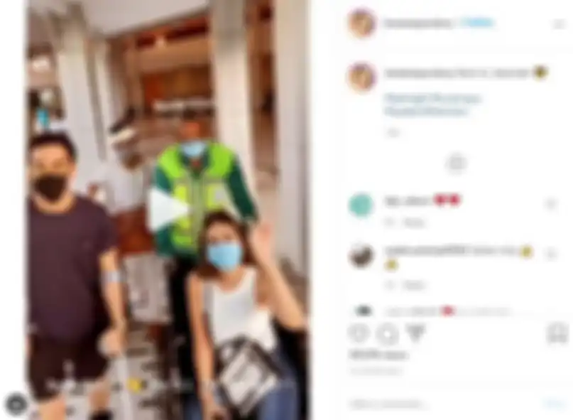 Ryochin setia mendampingi Luna Maya saat pulang ke Jakarta